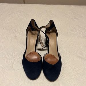 Dark Blue Closed Toe Heels